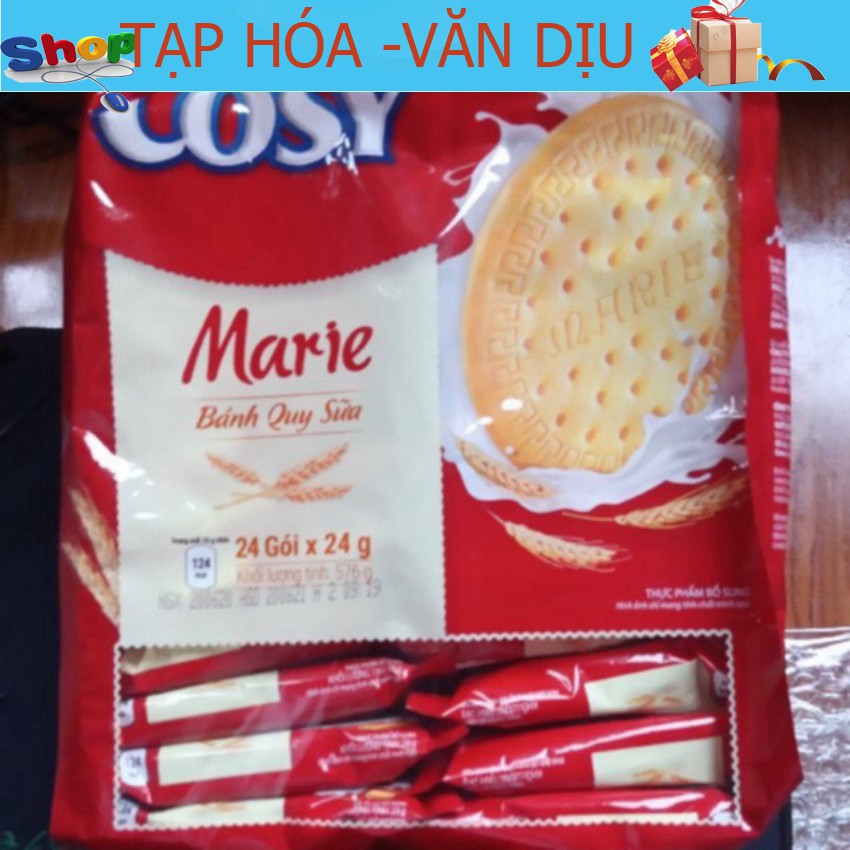 Bánh Quy sữa Cosy Marie túi ( 24 gói nhỏ * 24g ) 576g  ✅còn hàng ✅ tạp hóa Văn Dịu