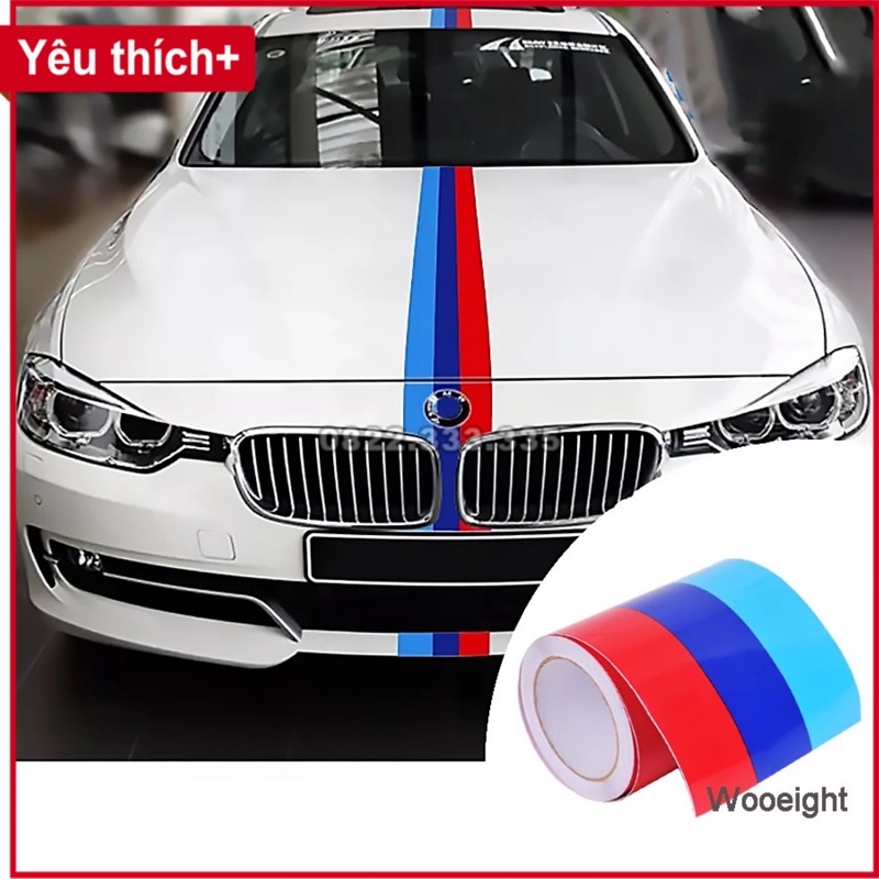 ⚡️FLASH SALE⚡️ decal dán xe thể thao phong cách BMW M sport, cờ ý, đức, pháp, loại cao cấp độ bền cao