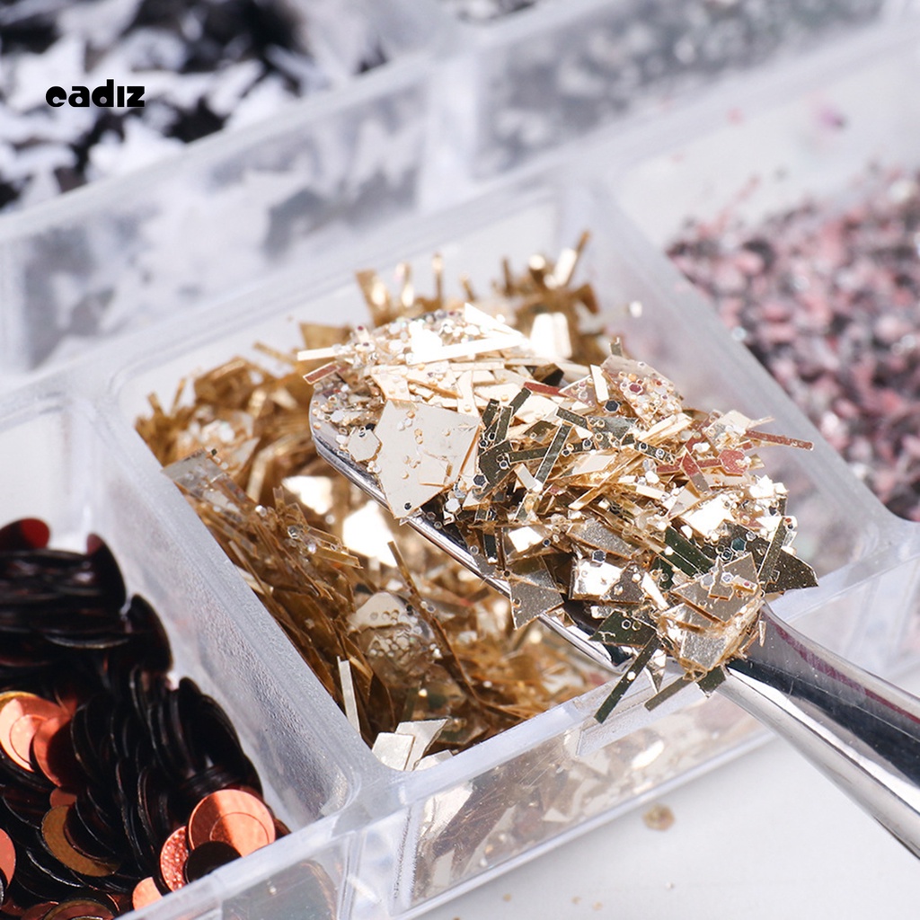 [Hàng mới về] Phụ kiện kim sa màu sắc lấp lánh dùng trang trí móng tay