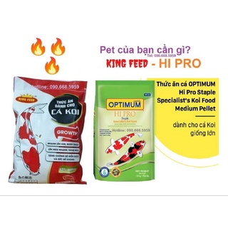 Cám cá koi King Feed 1kg - Thức ăn cá cảnh cao cấp Hi Pro