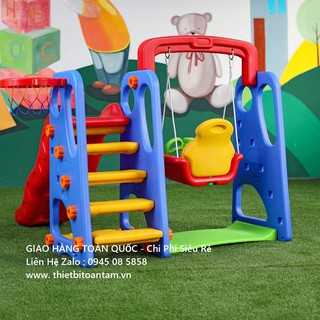 Cầu trượt xích đu loại to và cực chắc chắn
