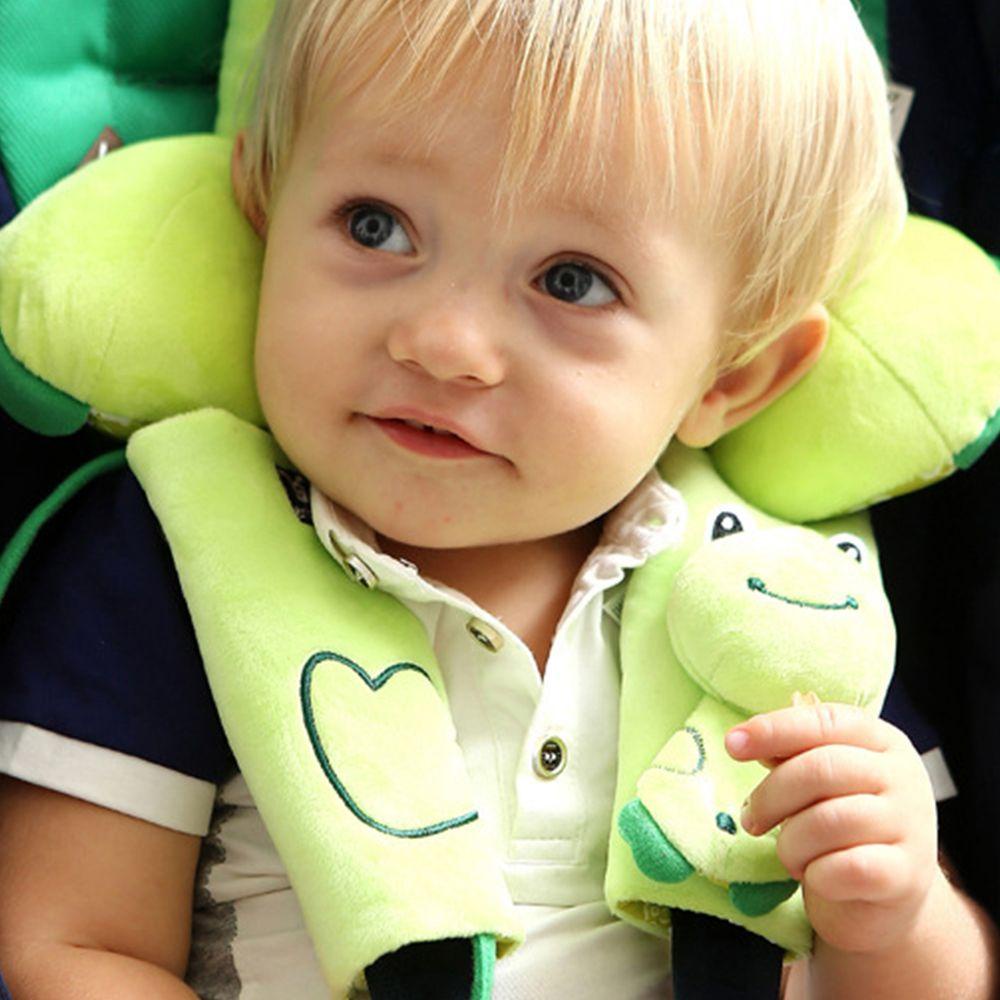 Vỏ Bọc Bảo Vệ Vai Gắn Dây Đai An Toàn Xe Đẩy Em Bé Màu Trơn Hình Sư Tử / Gấu