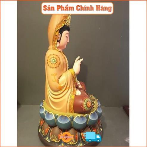 Tượng Quan Thế Âm Bồ Tát ngồi. Chất liệu composite Nhập khẩu Đài Loan. Đồ thờ tượng Phật