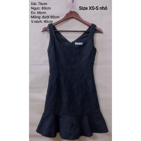 |2hand| Đầm dạ tweed body đuôi cá hãng Rubbit size XS-S nhỏ xinh