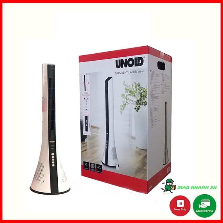Quạt Tháp Thông Minh Không Cánh Kèm Lọc Không Khí Unold 86890, Có Điều Khiển, Nhập Đức, BH 12 Tháng