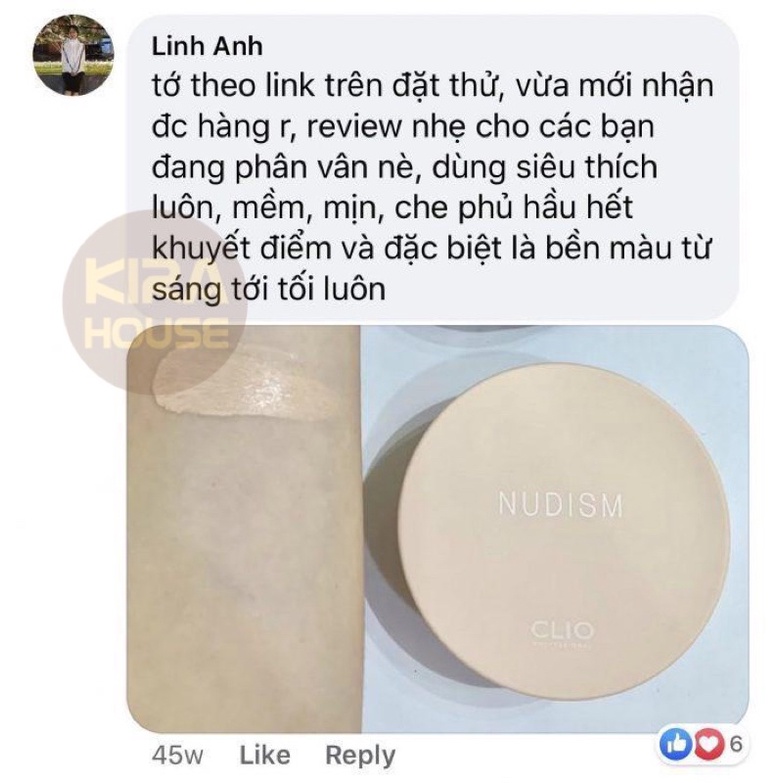 Phấn nước CUSHION CLIO NUDISM VELVETWEAR FOUNDATION | BigBuy360 - bigbuy360.vn