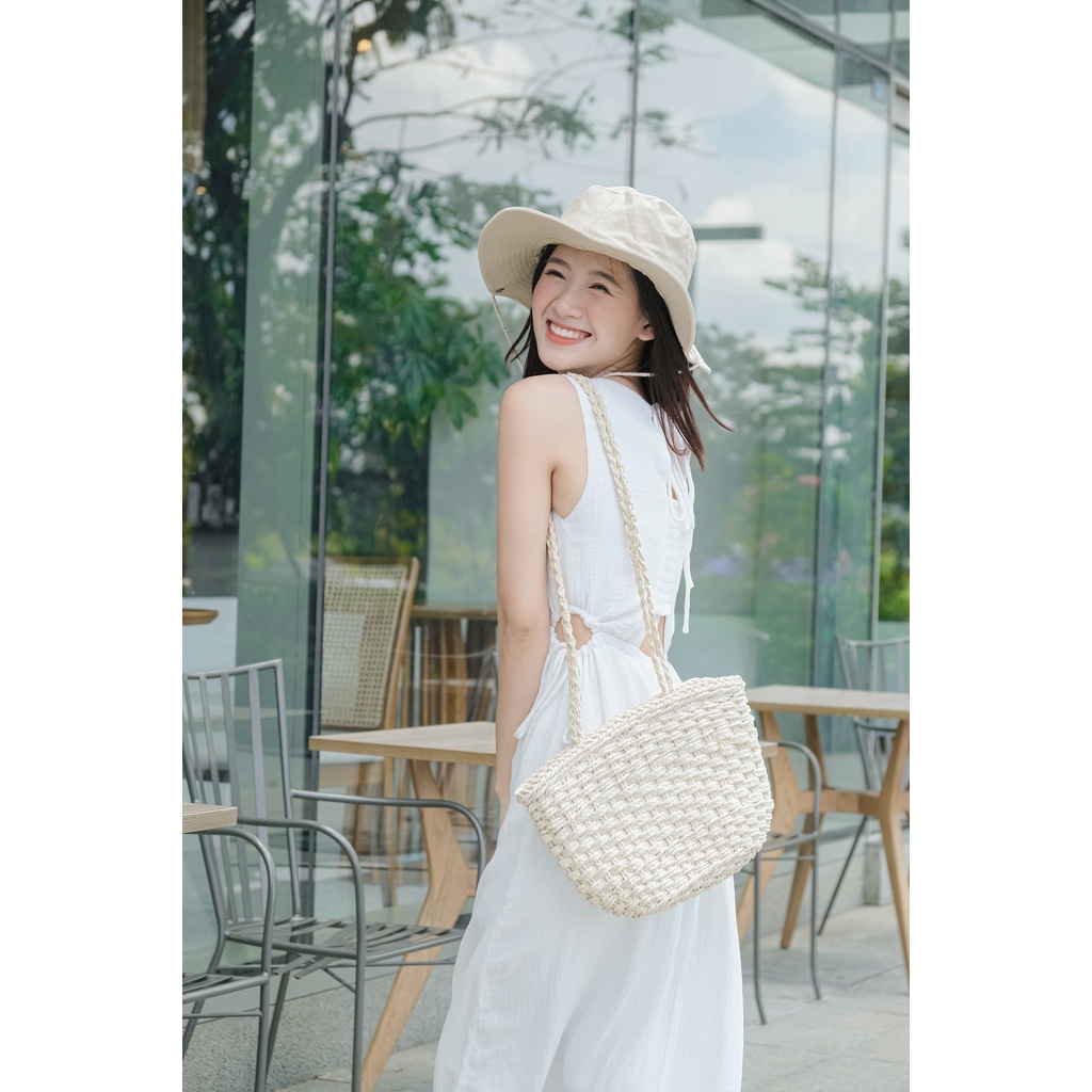 Đầm VANNA- đầm dài cut out eo lưng