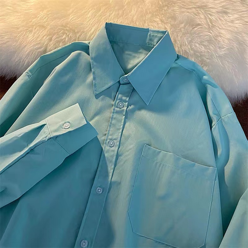 Hàng Mới Về Áo Sơ Mi Dài Tay Dáng Rộng Phong Cách Hàn Quốc Baju Wanita Lengan Panjang Hàng Mới Dành Cho Bạn Nữ
