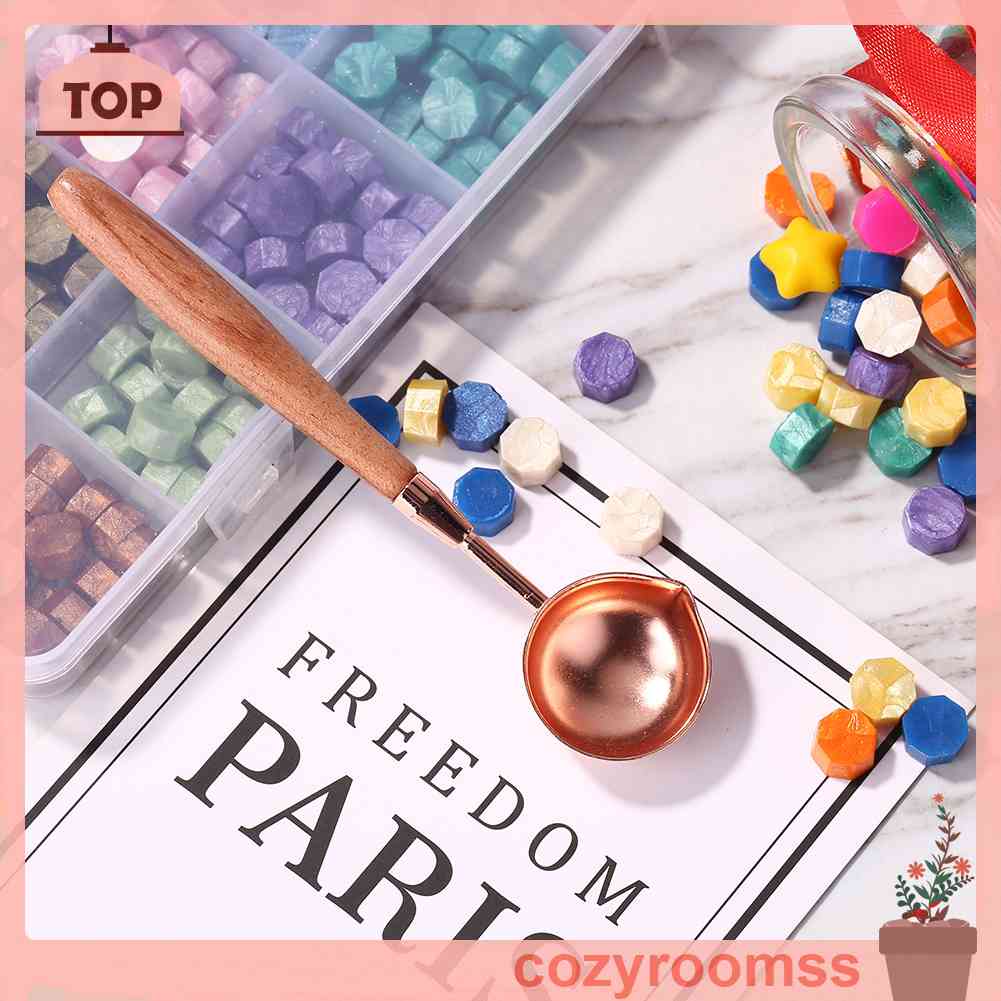 Muỗng Nấu Chảy Sáp Bằng Gỗ Phong Cách Retro Cho Sổ Tay