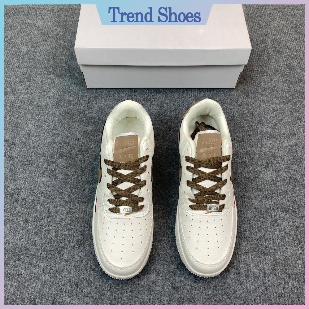 🔜 Giày N.i.k.e Air Force 1 Low Vệt Nâu, Nike af1 Đế Cao 3cm Hot Trend 2022