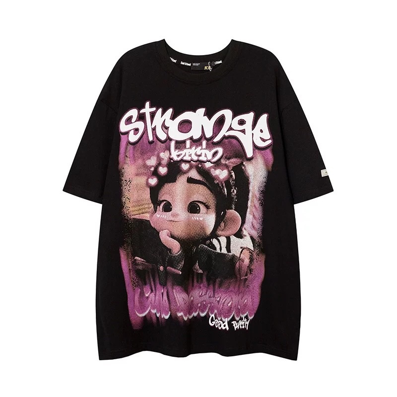 Áo thun tay lỡ chính hãng chất cotton thoáng mát, kiểu dáng oversize dài rộng - Vanellope tee