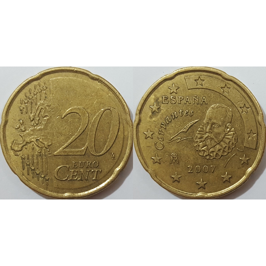 Đồng xu 20 Euro Cent Tây Ban Nha (Spain) 2007-2009