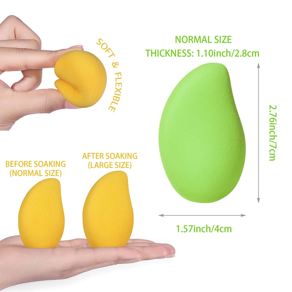 [Hàng mới về] Mút Trang Điểm Hình Quả Xoài Dùng Đánh Phấn Nền / Kem BB