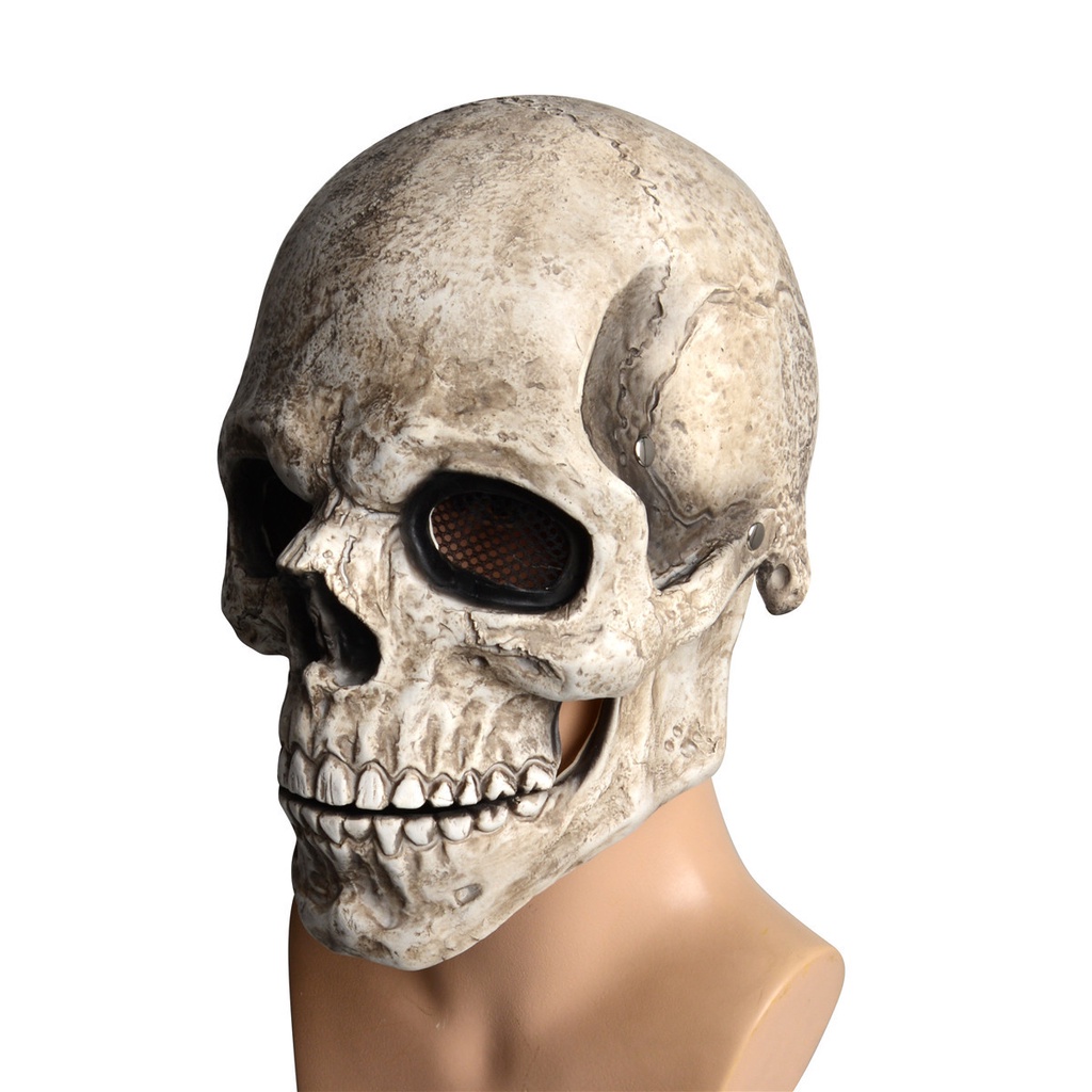 Mặt Nạ Hóa Trang Halloween Hình Đầu Lâu Có Thể Tháo Rời Cho Bé