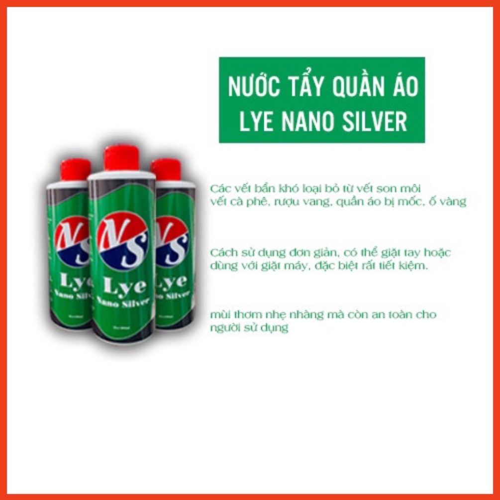 Nước tẩy trắng quần áo cao cấp Lye - Nano Sliver_ Mẹo tẩy trắng quần áo cực nhanh