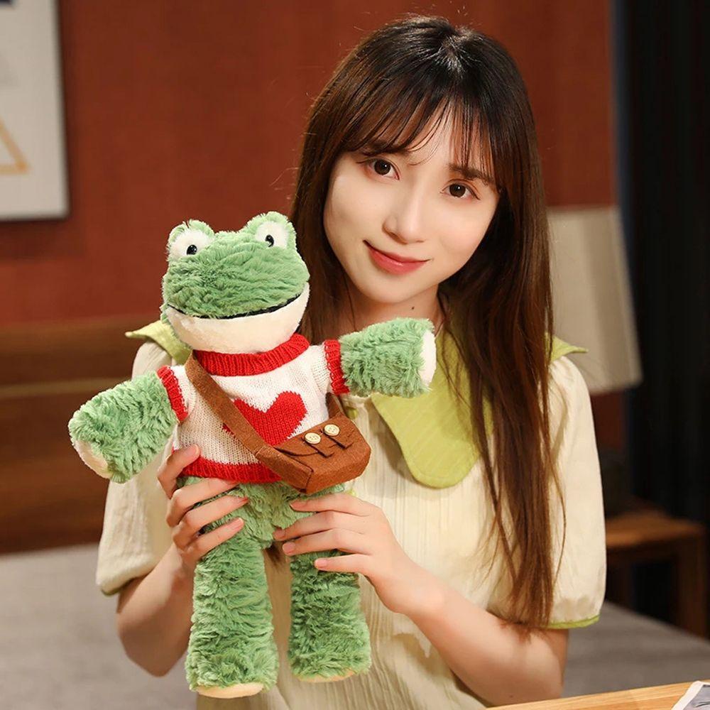 Ếch Nhồi Bông Mặc Áo Sweater Mềm Mại Dễ Thương Cho Bé
