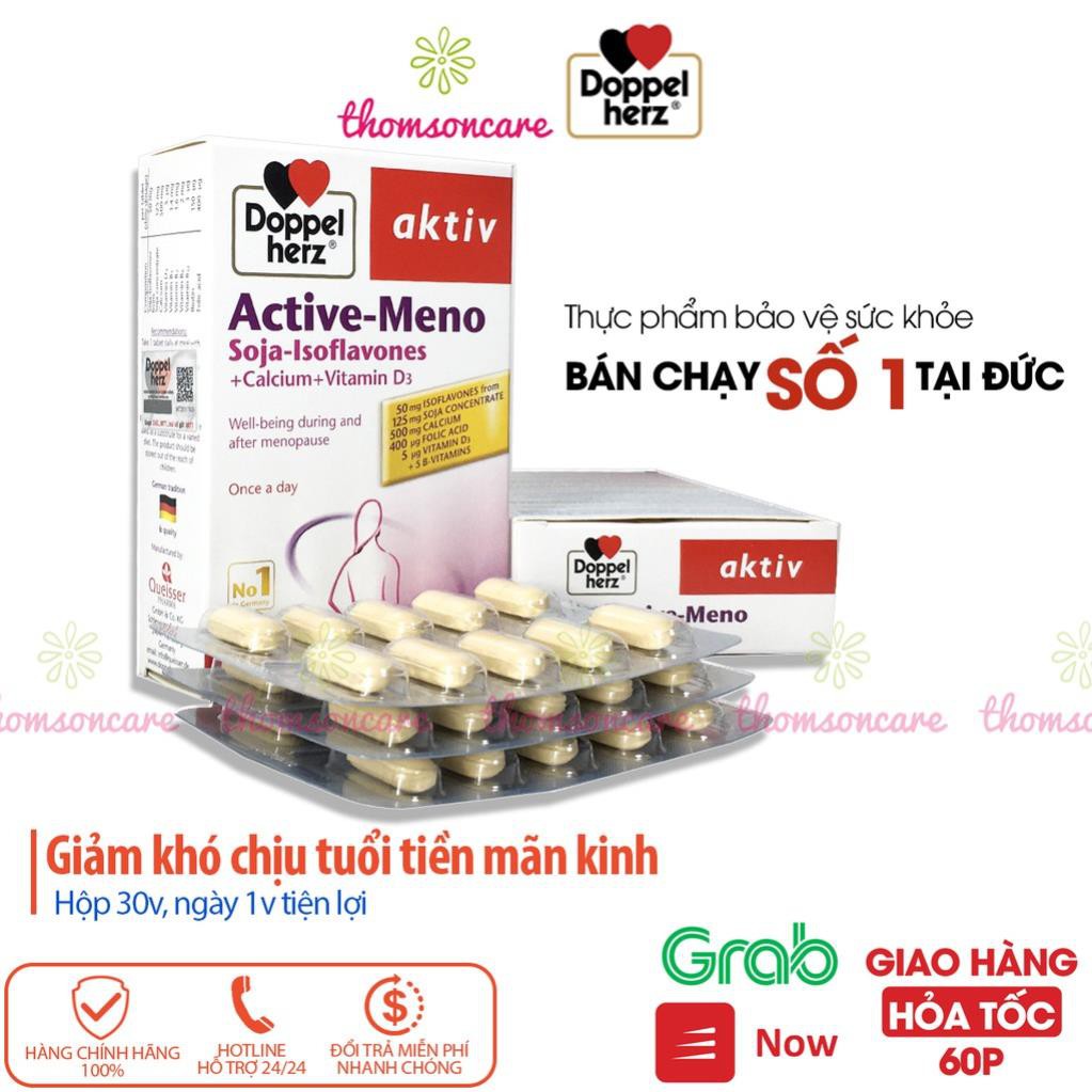 Bố sung nội tiết tố nữ Active Meno - Nhập khẩu từ Doppelherz Aktiv Đức, tăng sinh lý nữ từ mầm đậu nành, canxi