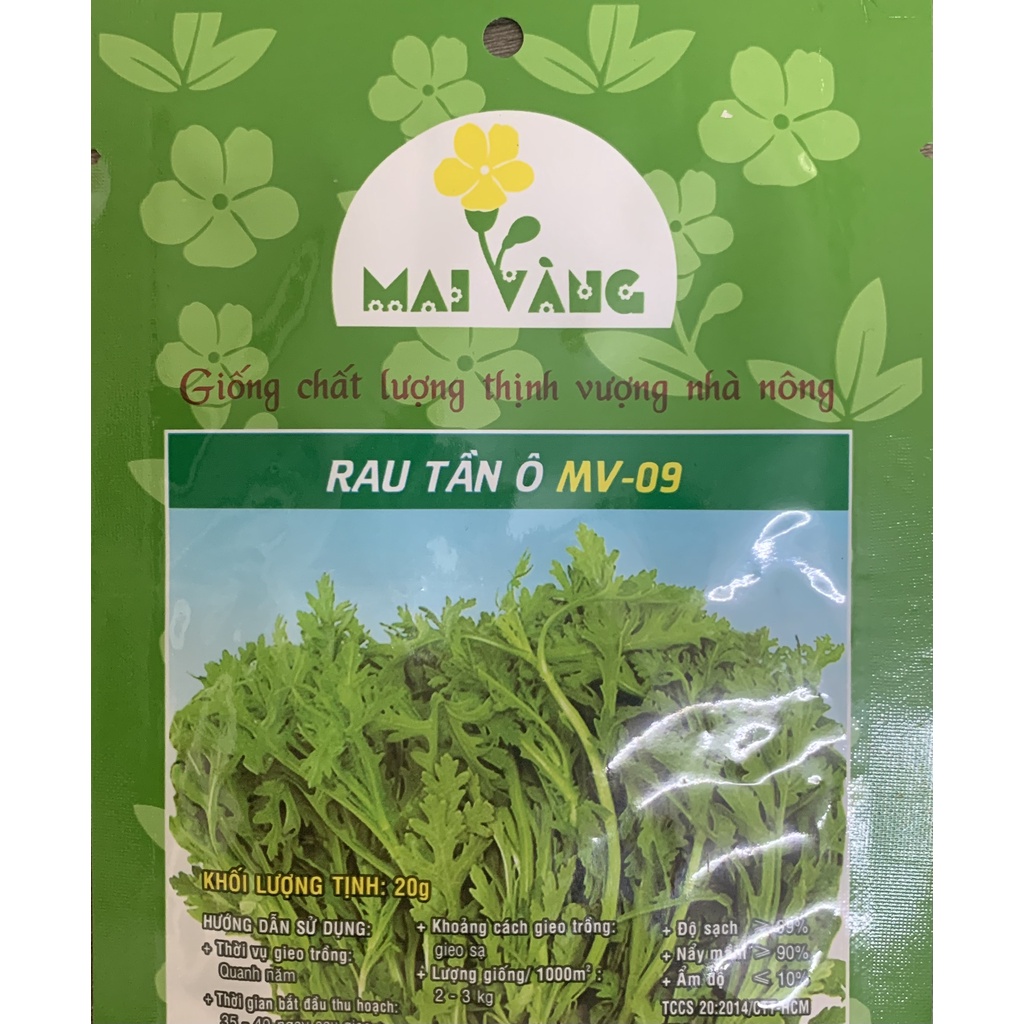 Hạt Giống trồng rau tại nhà: Ngò Gai, Mồng Tơi, Rau Dền 3 Màu, Rau Quế, Rau Tần Ô