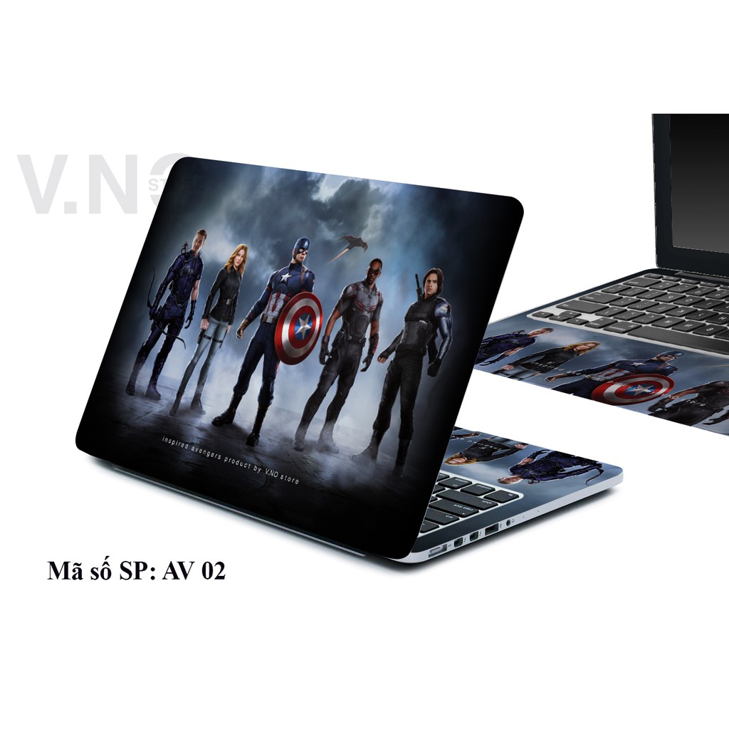 Decal laptop V.NO SKIN Marvel 2 dành cho laptop dell/asus/acer/hp