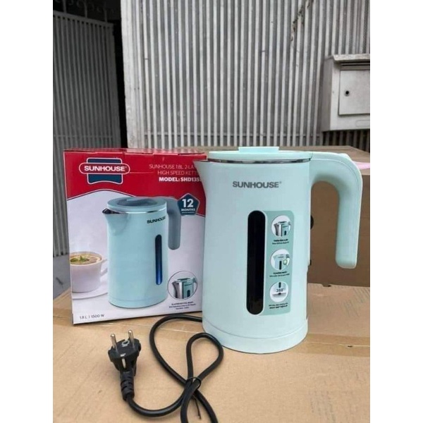 ẤM SIÊU TỐC INOX 2 LỚP 1.8L SUNHOUSE SHD1351..