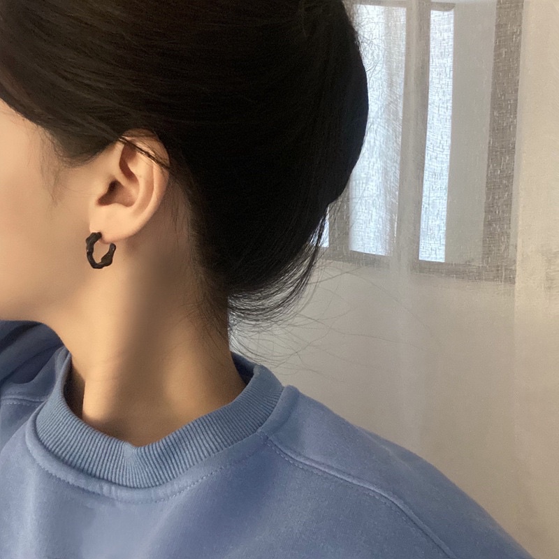 Khuyên tai chữ C độc đáo phong cách Hàn Quốc thời trang cho nữ