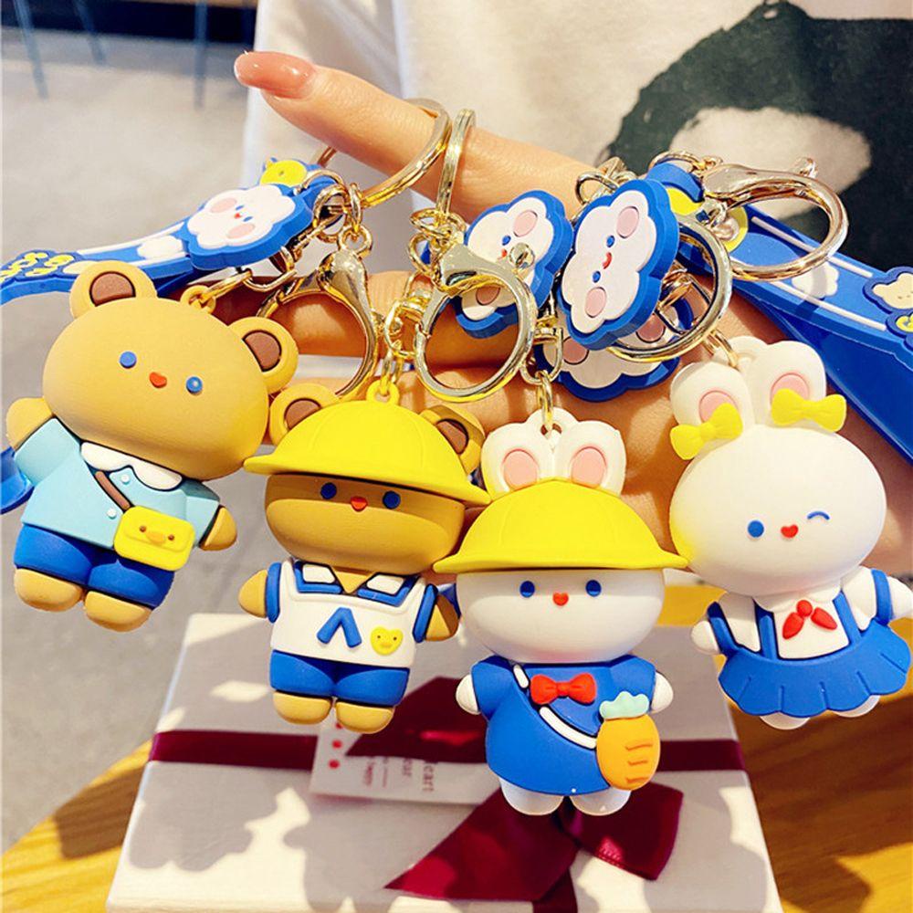 Móc Khóa Hình Thỏ / Gấu May Mắn Hoạt Hình Đáng Yêu Dành Cho Bé