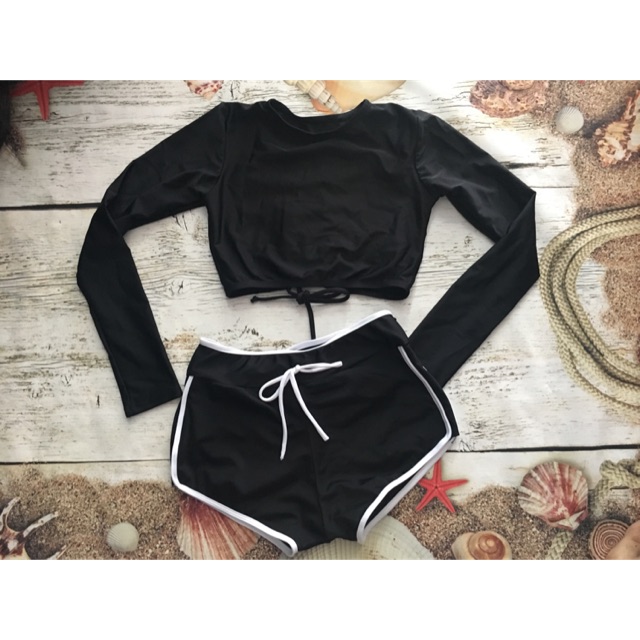 Set đồ bơi áo đan nửa lưng