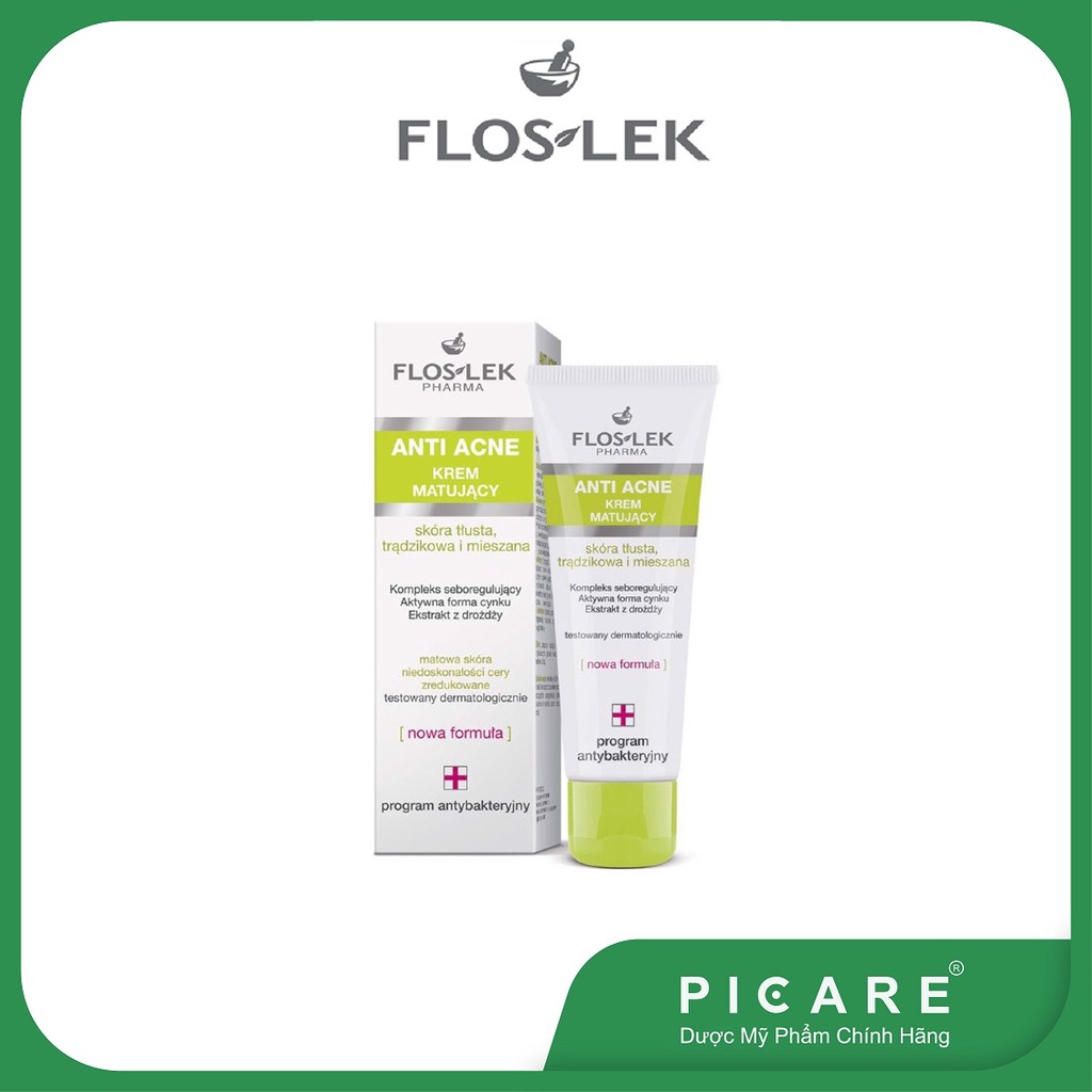 Kem Kiểm Soát Dầu Và Điều Tiết Nhờn Floslek Pharma Mattifying Cream 50ml