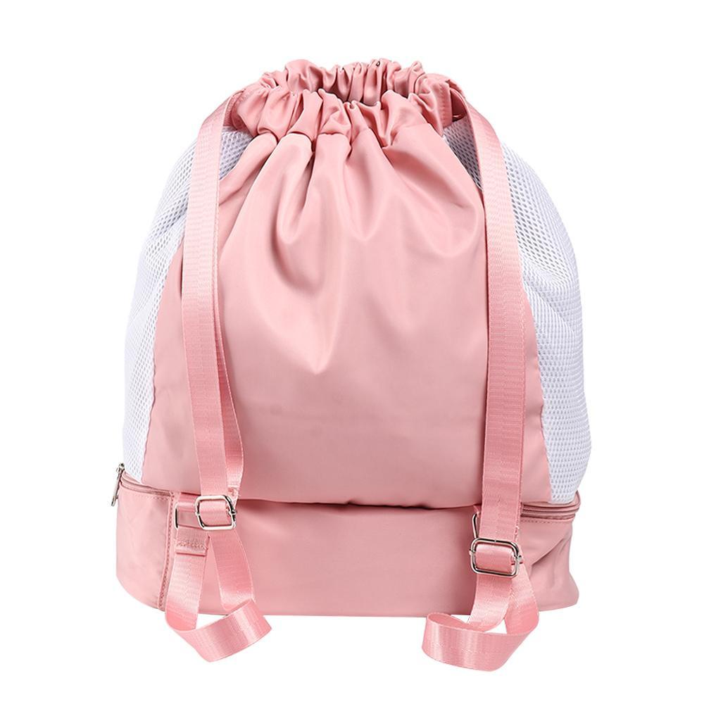 LEILY Ba Lô Thể Thao Màu Đen Chống Thấm Nước Có Chia Ngăn Khô Ướt Tiện Dụng