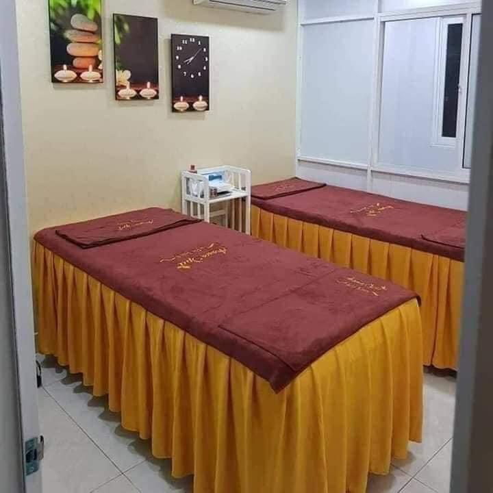 Ga giường vải thun ⚡ GIÁ SỐC ⚡ Ga giường Spa, giường gội, nối mi chất vải thun đẹp nhiều màu, dày dặn, đường may tỉ mỉ