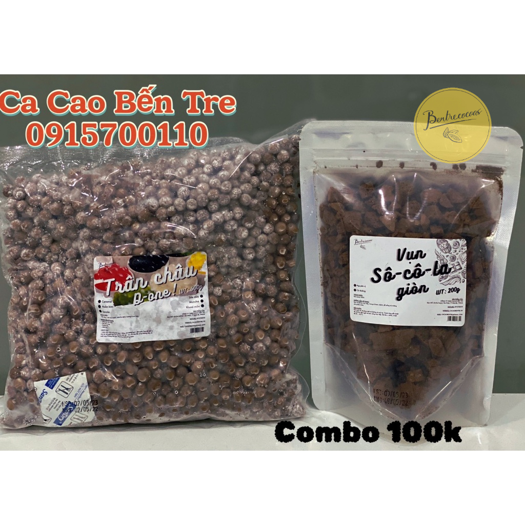 COMBO TRÂN CHÂU VIÊN/ SỢI SOCOLA + VỤN SOCOLA GIÒN
