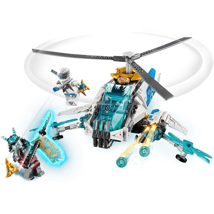 Đồ chơi lắp ráp xếp hình logo ninjago season phần 11 mô hình máy bay băng tuyết và samurai ninja jay, zane Lari 11328.