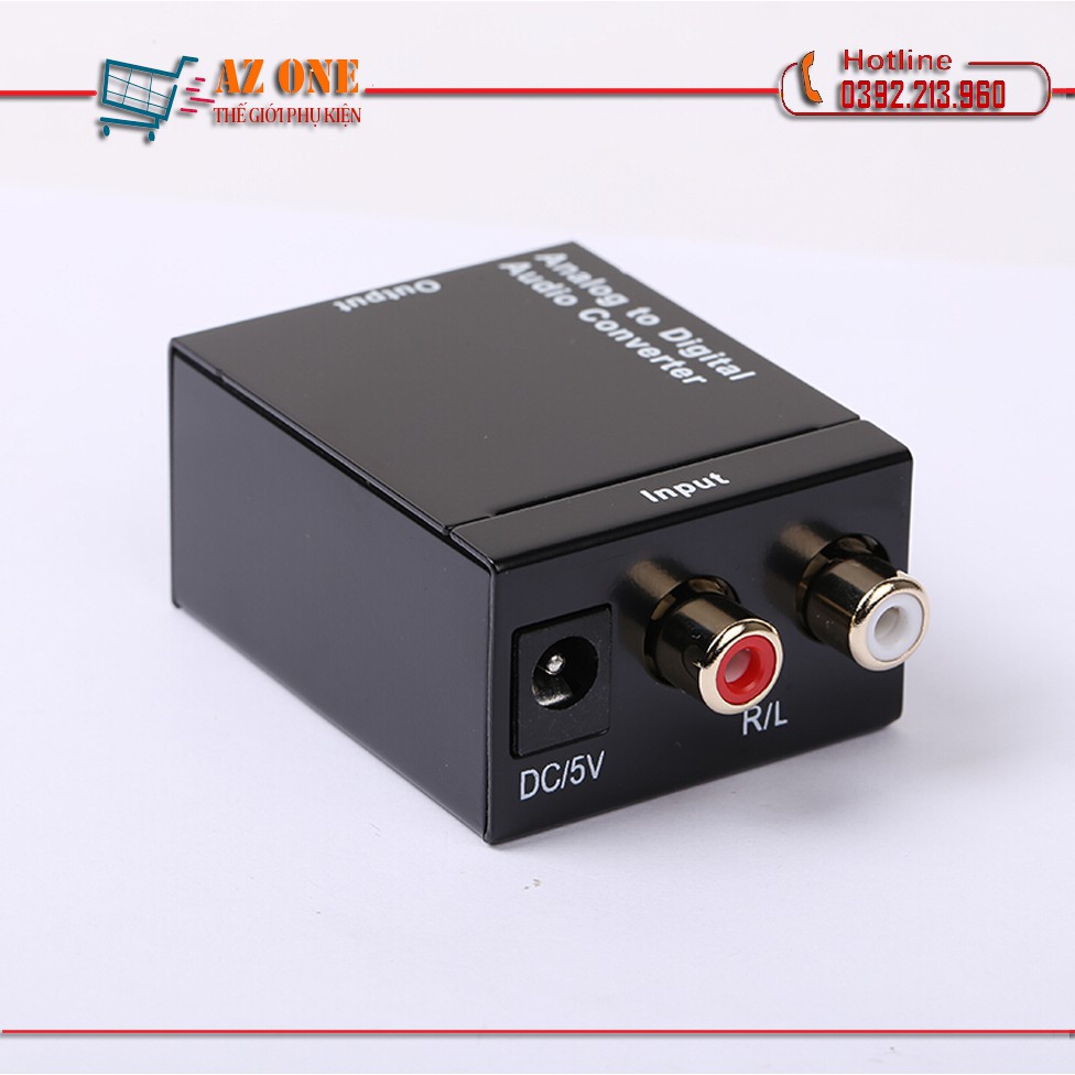 Bộ chuyển đổi âm thanh AV RCA R L AUDIO sang Optical Coaxial (Đen)