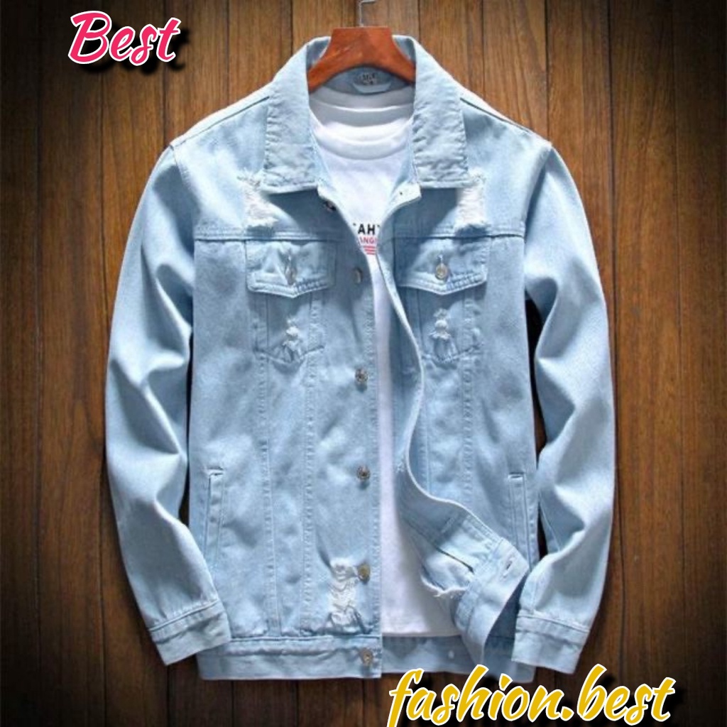 Áo Khoác Jean Nam Nữ kiểu Rách, áo khoác phong cách hàn quốc, Freeship Hot Nhất hiện nay FASHION.BEST