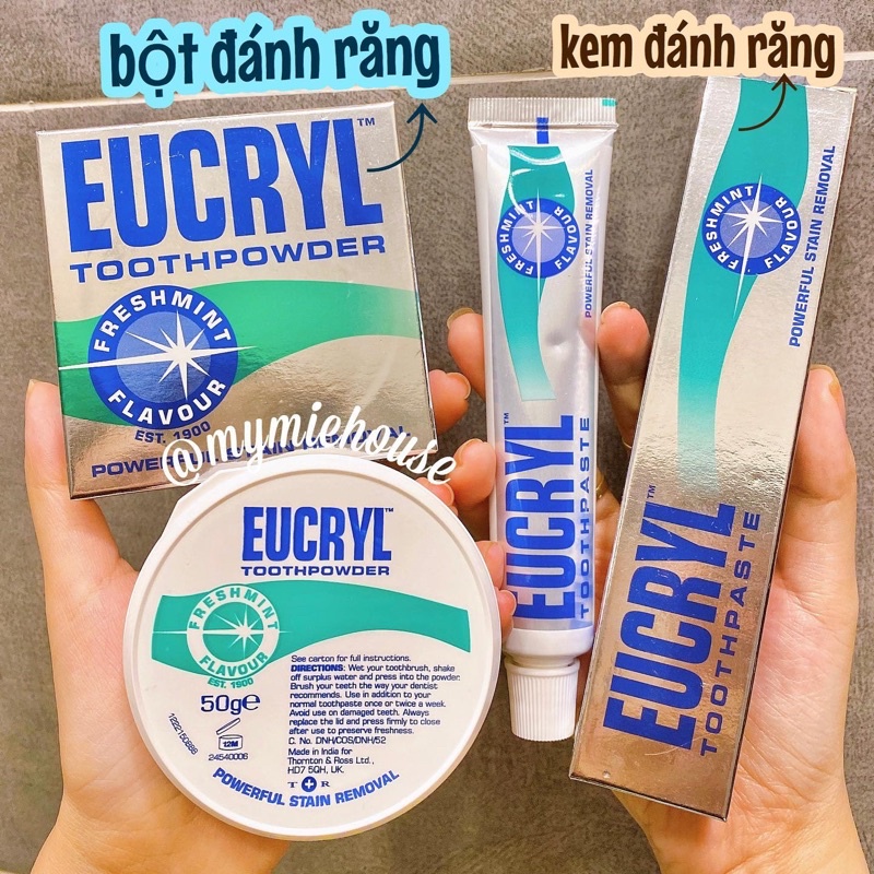 BỘT TRẮNG RĂNG EUCRYL TOOTH POWDER