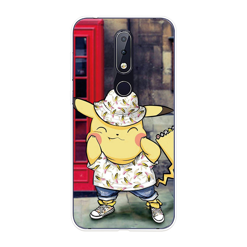 Nokia 6.1 7.1 Plus 8 8.1 X6 X7 Soft TPU Silicone Phone Case Cover Pikachu