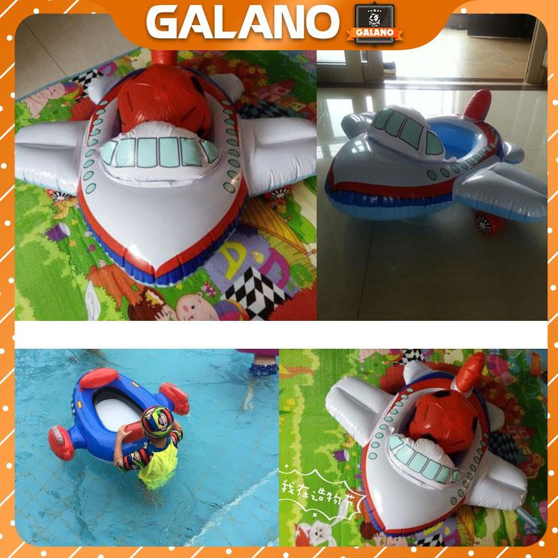 [Tặng bơm] Phao bơi cho bé chống lật GALANO xỏ chân an toàn trẻ em hình xe hơi, máy bay, xe công trình SS-001100-B