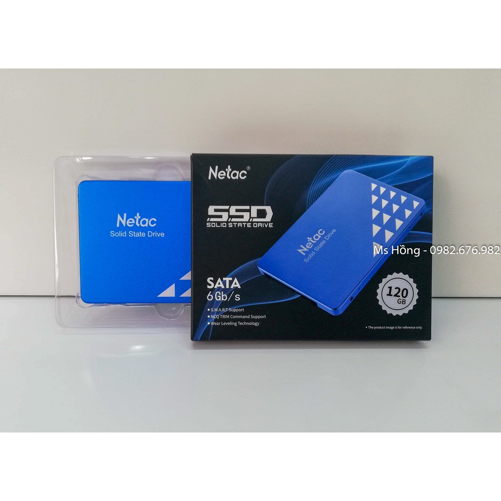 Ổ cứng SSD Netac 120GB SATA III 6Gb mới bảo hành 3 năm - lắp trong cho máy bàn, laptop, AIO, Macbook, Imac, hoặc làm box