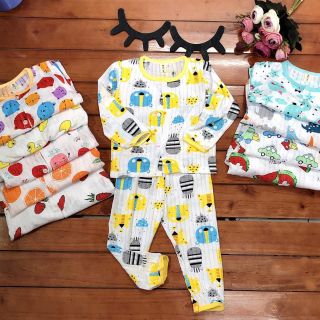 Bộ cotton giấy dài tay cho bé 7-18kg