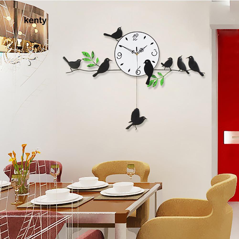 Đồng hồ treo tường trang trí hình chim thời trang