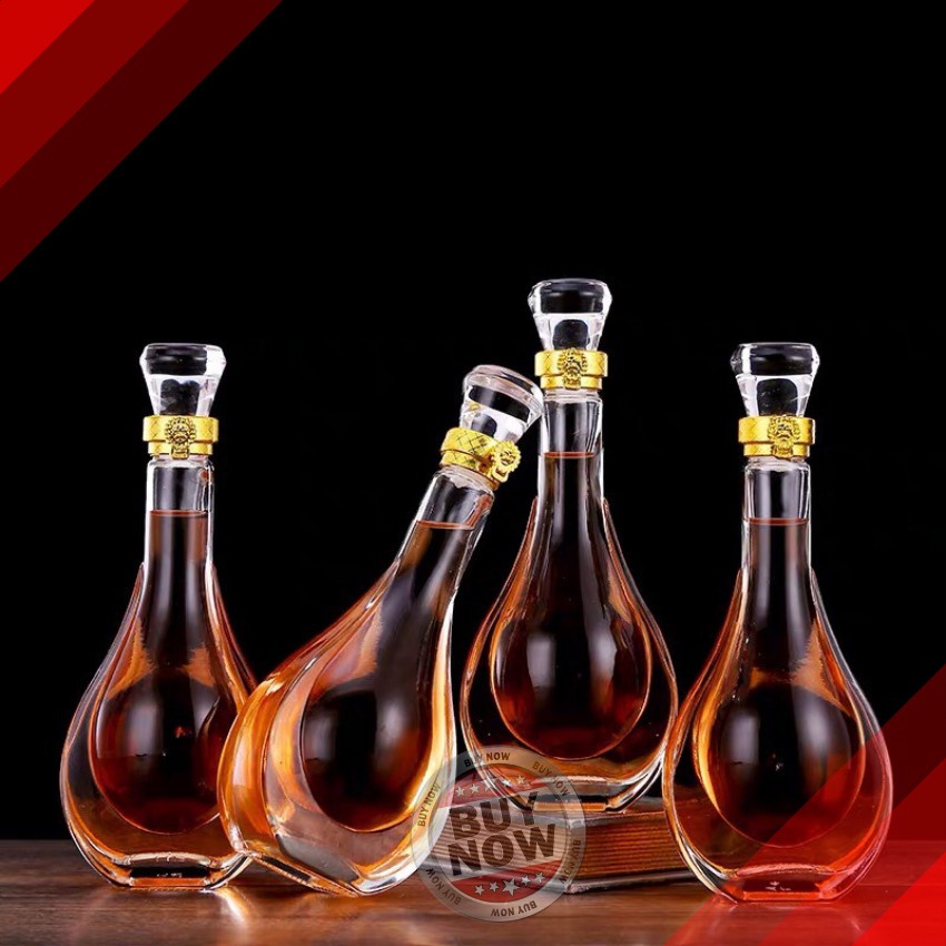 Chai Thủy Tinh Đựng Rượu 500ml Hình Dáng Giọt Nước R005