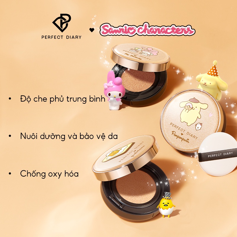 Phấn Nước Che Phủ Mịn Lì Perfect Diary x Sanrio MagicStay Trang Điểm Tự Nhiên Lâu Trôi 15g