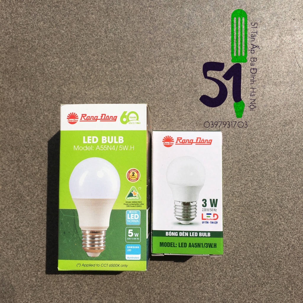 Bóng led Rạng Đông 3w - 5w ánh sáng vàng - trắng | Bóng đèn học | Bóng đèn ngủ