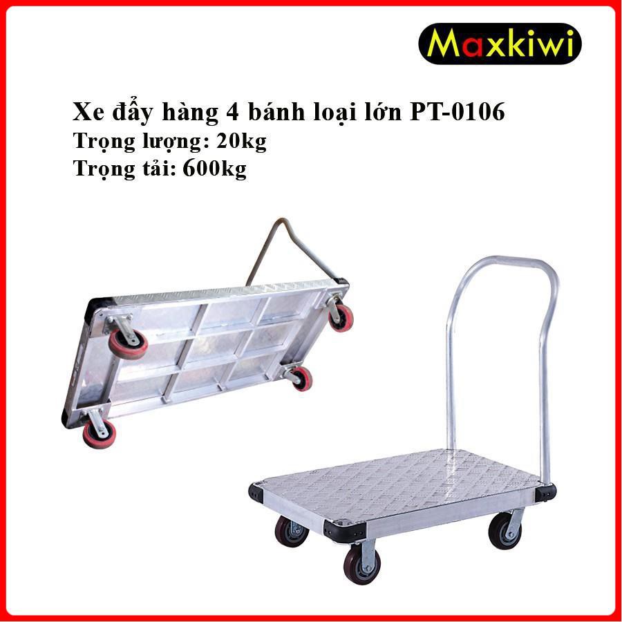 [FreeShip - Hàng Cao Cấp] Bánh Xe Đẩy Công Nghiệp, Xe Đẩy Hàng công nghiệp 4 Bánh 500kg Maxkiwi