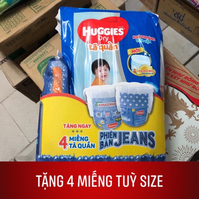 (Không Tặng) Tã quần Huggies size M42/L38/XL34/XXL30