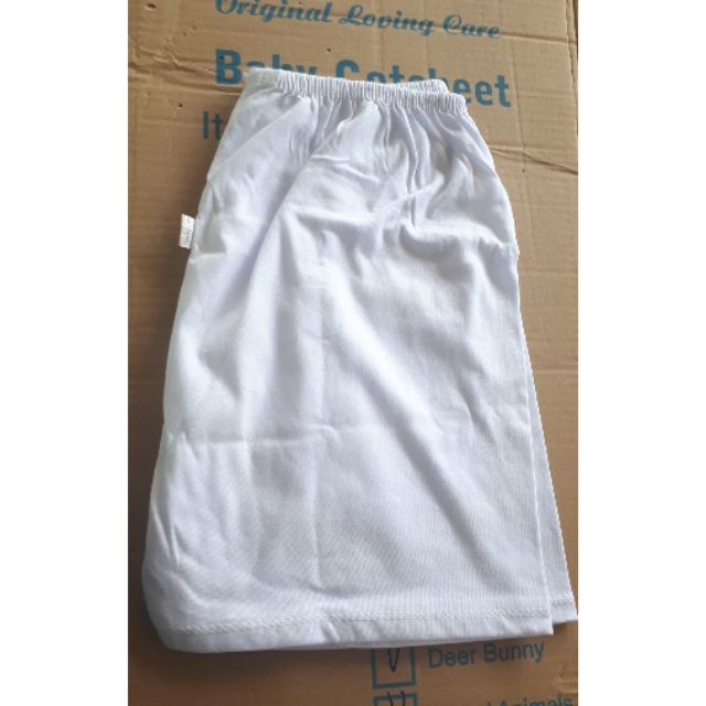 Sỉ 10 quần đùi trắng cotton size 11-14 25-45kg