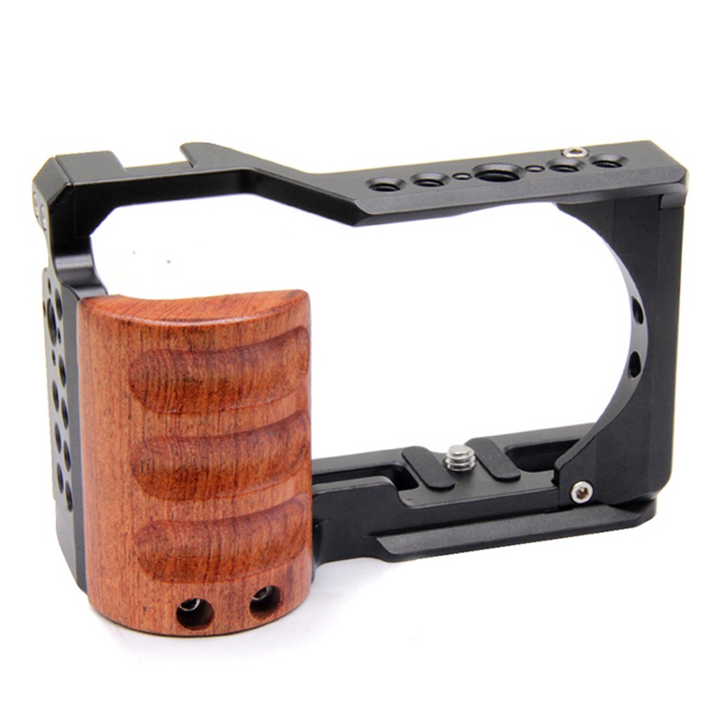 Khung Gắn Máy Ảnh Sony ZV-E10 Kèm Tay Cầm Mở Rộng Và Đĩa Vít 1/4 Tháo Lắp Nhanh Chuyên Dụng