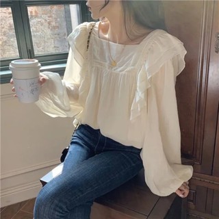 Áo sơ mi cổ vuông thanh lịch