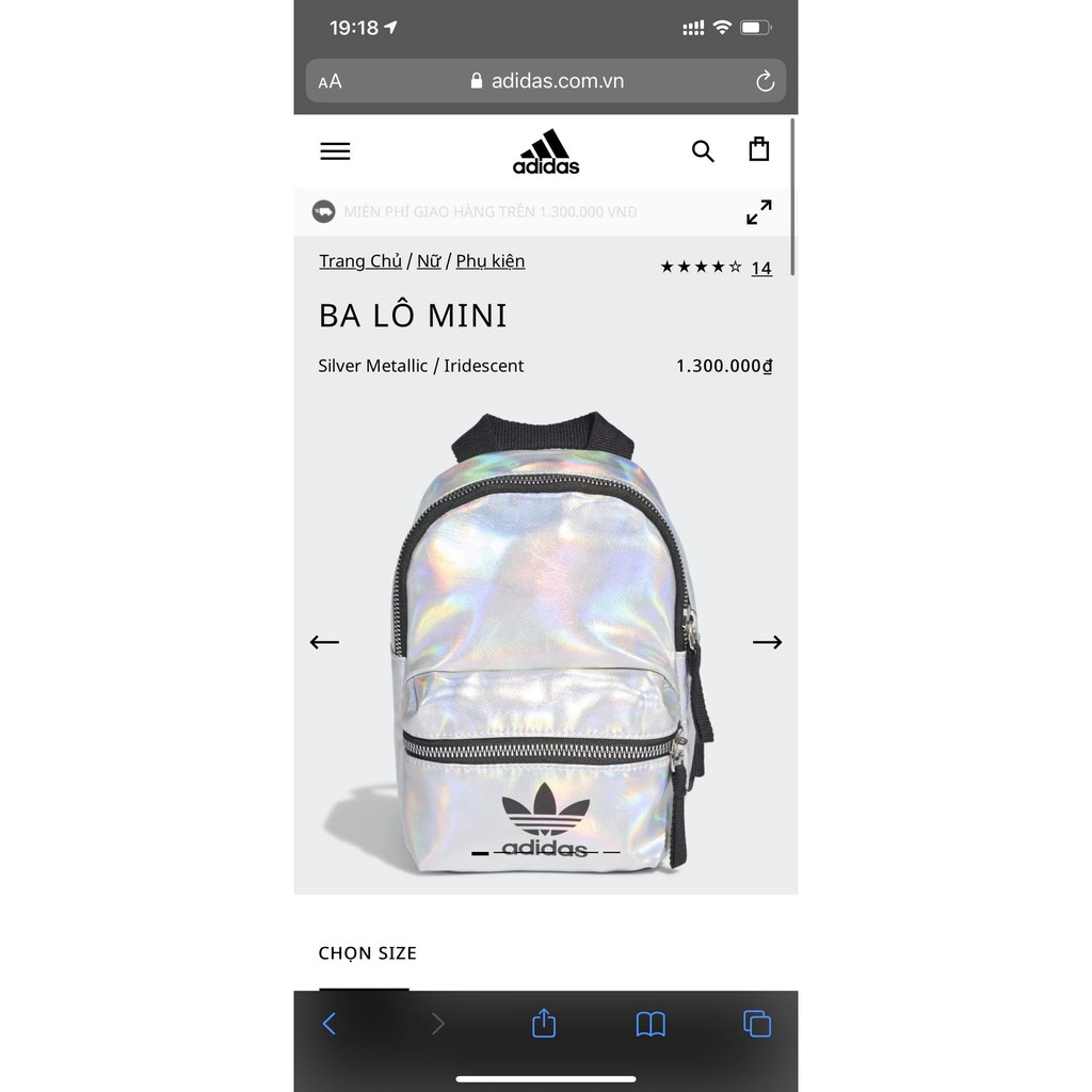 Balo Adidas Mini Chính Hãng