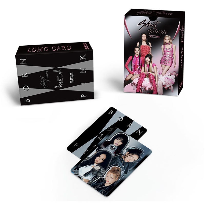 (55pcs/box)&lt;Black Pink/Born Pink&gt;Blink Photo Card Thông thường Series 2 Đóng bưu thiếp chính thức cho buổi hòa nhạc cùng loại